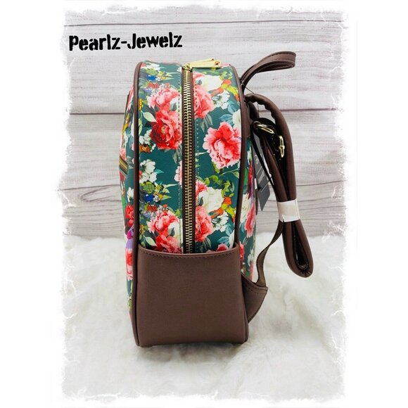 Loungefly Disney Robin Hood Characters Floral Allover Mini Backpack BoxLunch NWT main image 4